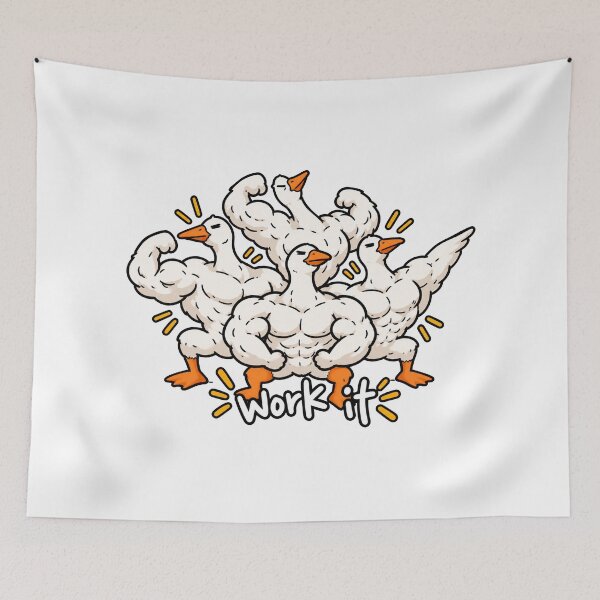 Item preview, Work It Goose Funny Gym Workout Goose designed and sold by MonkiFlipp.