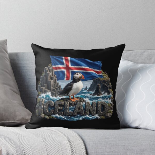 Item preview, Patrimonio de Islandia: Frailecillos y acantilados de basalto designed and sold by FlagX.