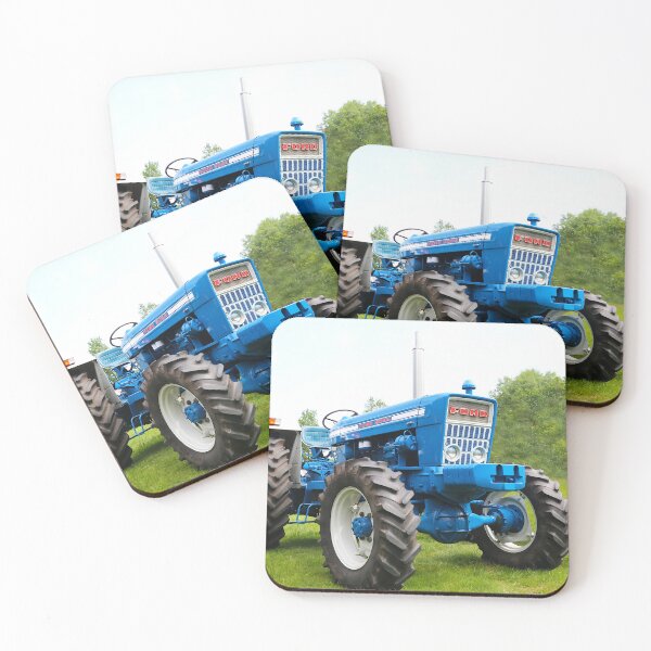 Item preview, 1971 Ford 5095 — Classic British Tractor, Vivid Ford Blue designed and sold by Peter Kraaibeek Art Gallery.