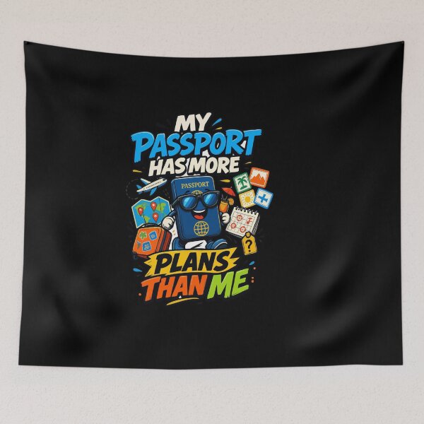 Item preview, My Passport Has More Plans Than Me Travel Humor Funny Travel Quotes designed and sold by AmeliaShirts.
