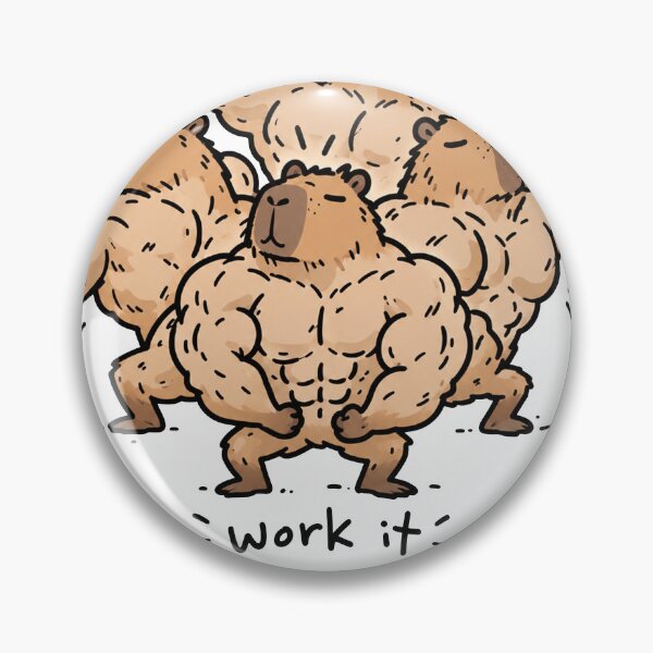 Item preview, Work It Capybara Gym Workout Humor designed and sold by MonkiFlipp.