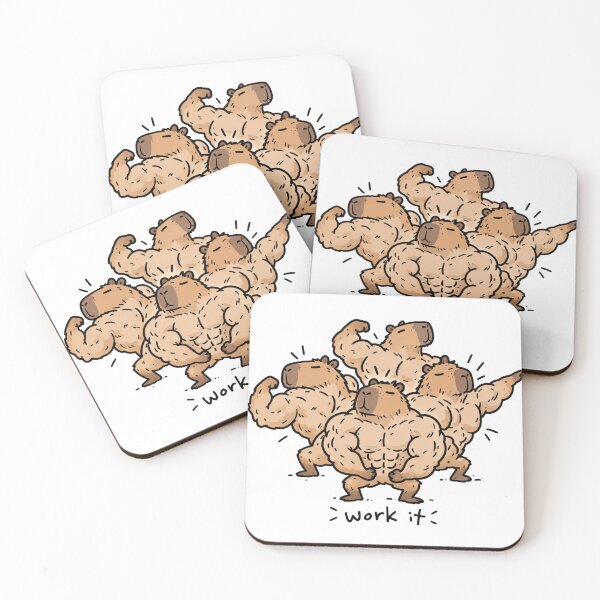 Item preview, Work It Capybara Gym Workout Humor designed and sold by MonkiFlipp.