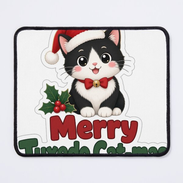 Item preview, Tuxedo Cat Christmas Merry Tuxedo Cat-mas Gift designed and sold by Soft Merch.