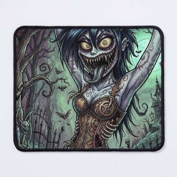 Item preview, Creepy zombie woman mutant experiment designed and sold by Vintage Designs +.