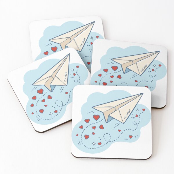 Item preview, Paper Airplane with Hearts designed and sold by samandale.