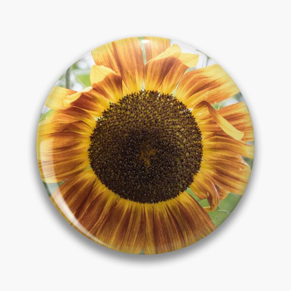 Item preview, Summer Garden with a Sunflower Bloom in Rufous Red and Bold Yellow designed and sold by Georgia Mizuleva.