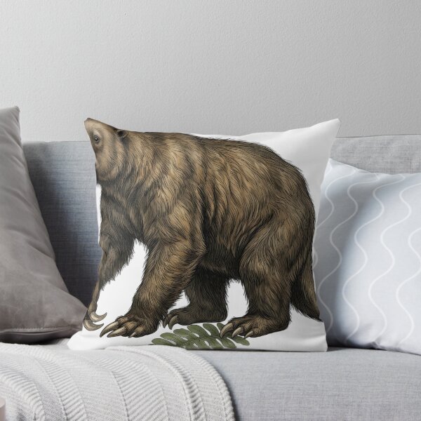 Item preview, Vintage Naturalist Giant Ground Sloth on a Fern — Antique Extinct Animal Art designed and sold by Catch333.