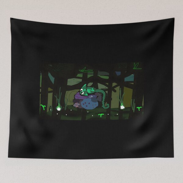 Item preview, Chameleon on Colorful Rocks in Dark Forest Illustration designed and sold by PeaceTypo.