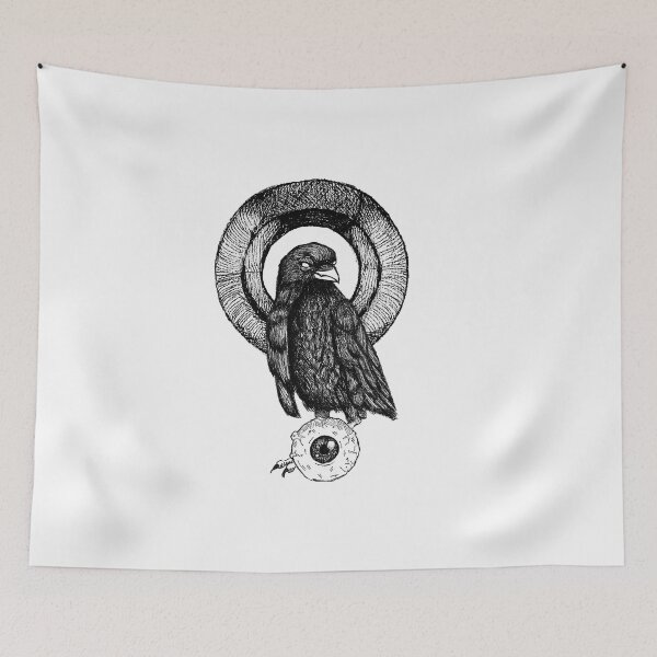 Item preview, Black Raven | Mystical Gothic Art | Surreal Crow Design designed and sold by Half Mess.