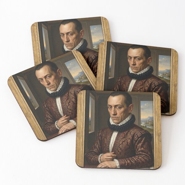 Item preview, Max Schreck Nosferatu Actor portrait art Renaissance style designed and sold by Vintage Designs +.
