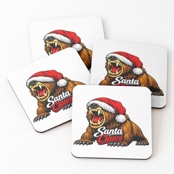 Item preview, Santa Claws Grizzly Bear Christmas Hat Over Eye designed and sold by ROARSOME DESiGNS.