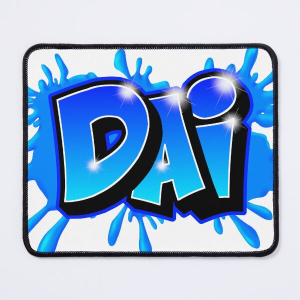 Item preview, DAI Name Graffiti Blue – Cool Custom Street Art Gift designed and sold by BlachGallery.