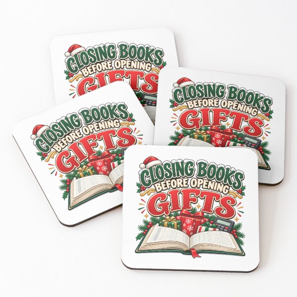 Item preview, Closing Books Before Opening Gifts - Funny Accountant Christmas designed and sold by WeirdlyMild.