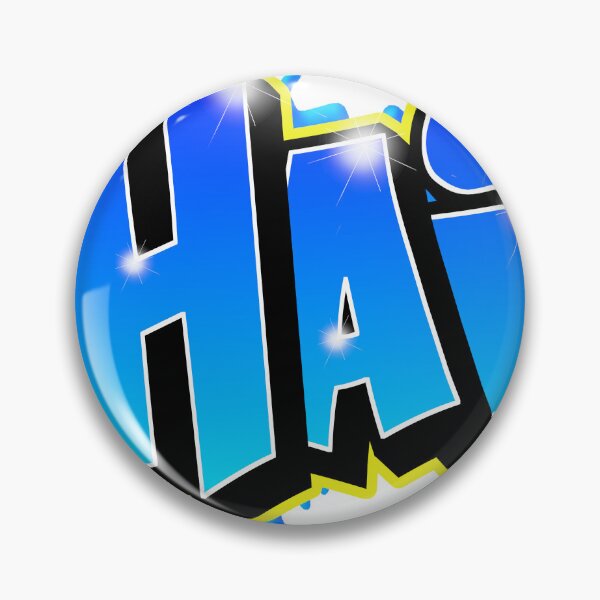 Item preview, HAI Name Graffiti Blue – Cool Custom Street Art Gift designed and sold by BlachGallery.