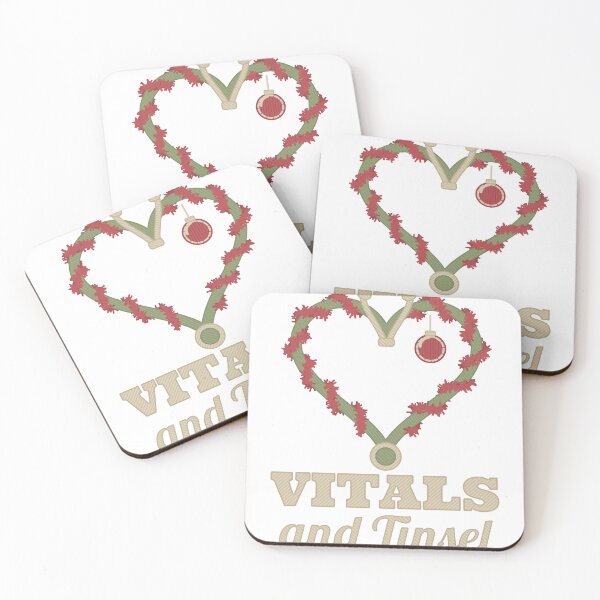 Item preview, Vitals And Tinsel Funny Christmas Nurse designed and sold by PhoenixTShirtz.