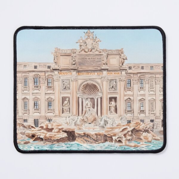 Item preview, Fontana di Trevi Rome Watercolor Print – Italian Cityscape designed and sold by POSTERIOCREW.