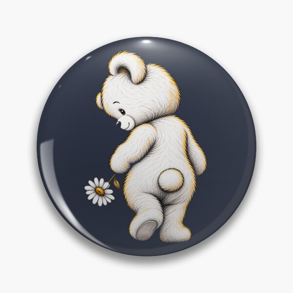 Item preview, Cute Teddy bear with Holding a Daisy Flower designed and sold by PrintGo26.