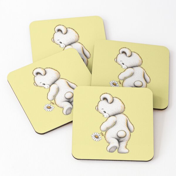 Item preview, Cute Teddy bear with Holding a Daisy Flower designed and sold by PrintGo26.