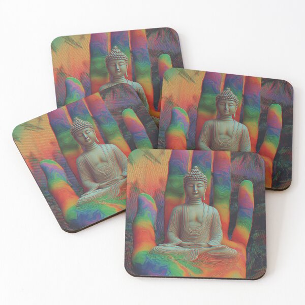 Item preview, Buddha In The Rainbow Palm designed and sold by MongLongStudio.