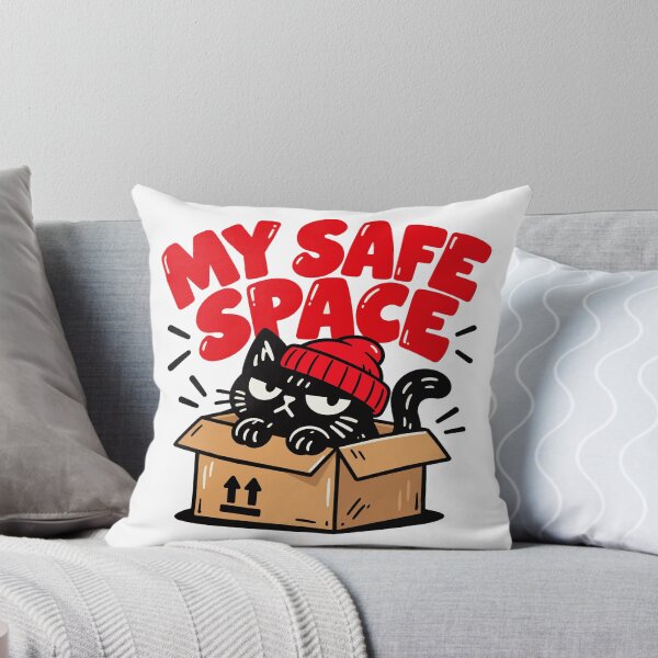 Item preview, My Safe Space - Funny Black Cat in a Box designed and sold by DesignGraphica.