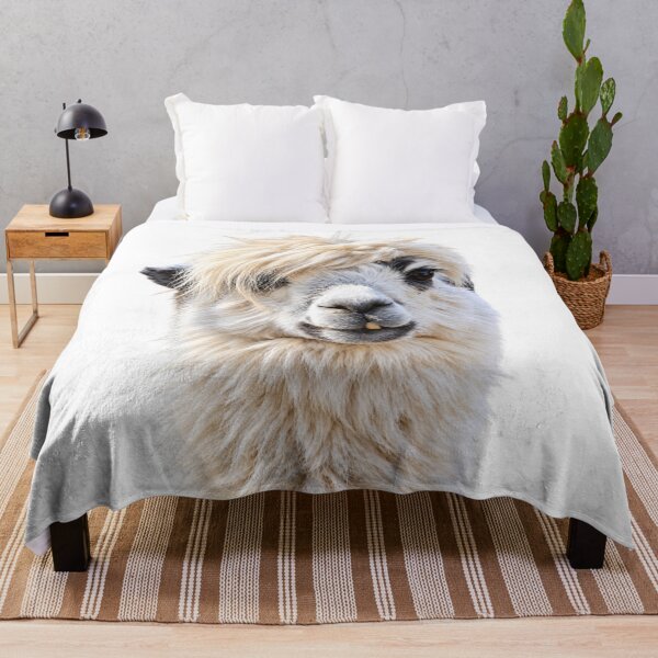 Item preview, Funny Alpaca Portrait with Crazy Blonde Hair designed and sold by Medve Photography & Design.