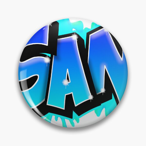 Item preview, SAN Name Graffiti Cyan blue – Cool Custom Street Art Gift designed and sold by BlachGallery.