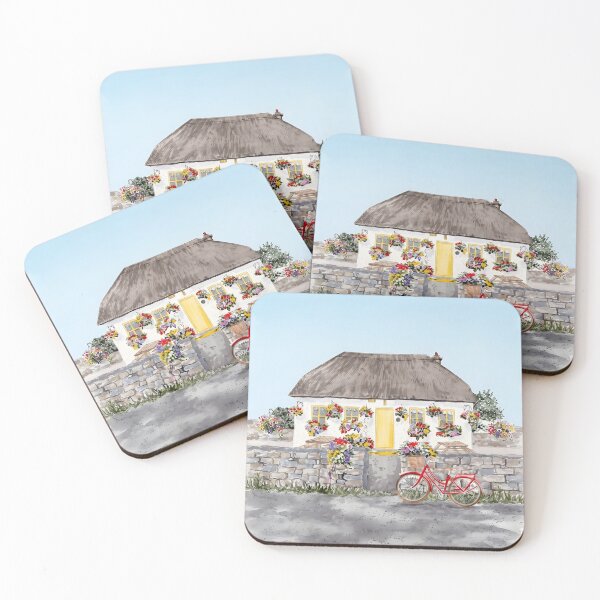 Item preview, Galway Ireland Wall Art – Thatched Cottage Country Landscape designed and sold by POSTERIOCREW.
