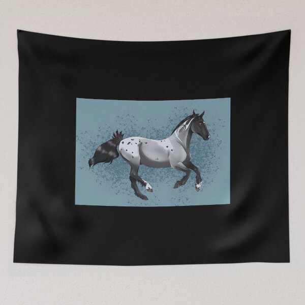 Item preview, Fantasy Appaloosa Horse with Tribal Markings and Red Eyes designed and sold by PeaceTypo.