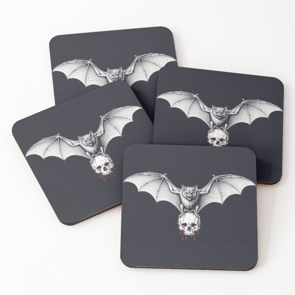 Item preview, Halloween Bat Carrying Bloody Skull  designed and sold by CreepyCornerArt.