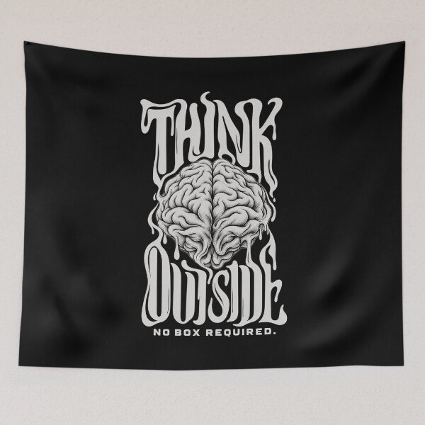 Item preview, Think Outside No Box Required Melting Brain designed and sold by graphic-genie.