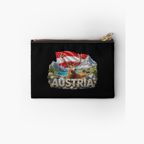 Item preview, Austria Heritage – Red Deer & Alps Emblem designed and sold by FlagX.