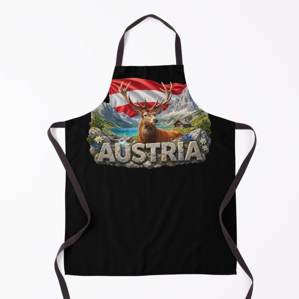 Item preview, Austria Heritage – Red Deer & Alps Emblem designed and sold by FlagX.