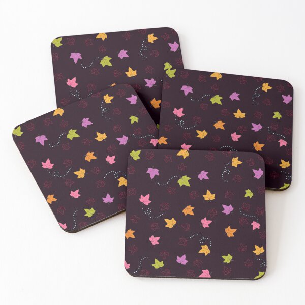 Item preview, Windy Autumn. Fall Leaves and Whimsical Seasonal Foliage in Black designed and sold by Sukilopi.