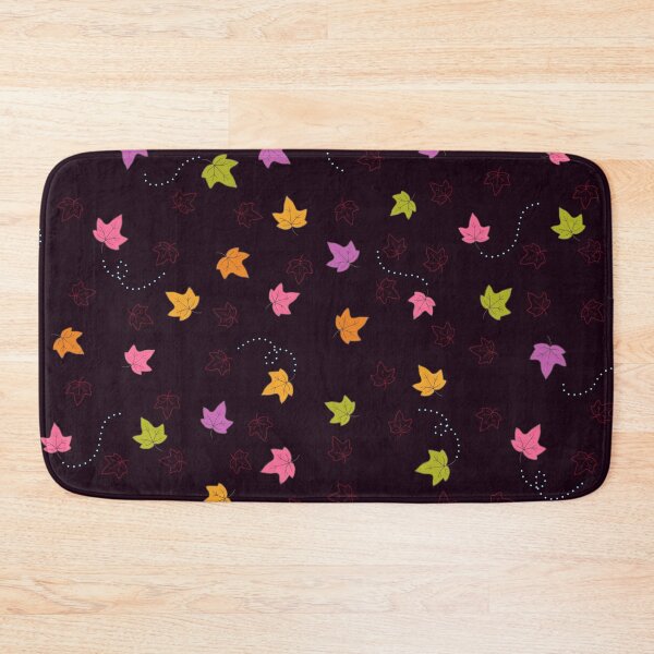 Item preview, Windy Autumn. Fall Leaves and Whimsical Seasonal Foliage in Black designed and sold by Sukilopi.
