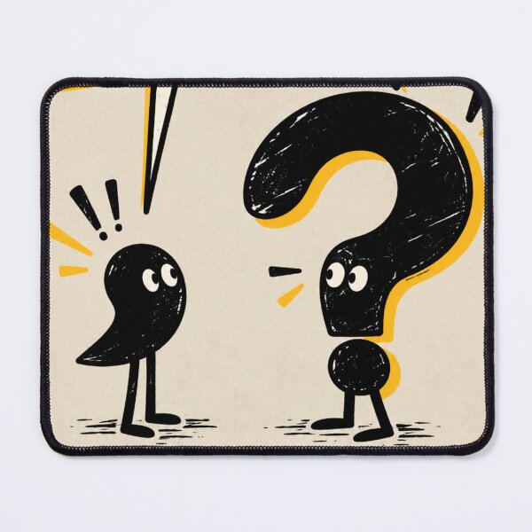 Item preview, Wait What Funny Cartoon Question Mark Humor designed and sold by AbstractAuraArt.