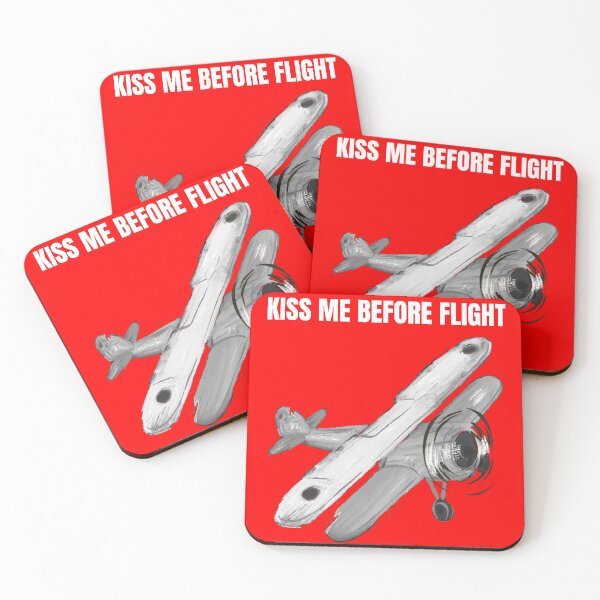 Item preview, Kiss Me Before Flight, Funny Gifts For Aviation designed and sold by MIKI-Fighter.