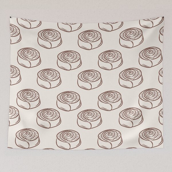 Item preview, Cinnamon Roll Line Art Pattern designed and sold by i-have-idea.