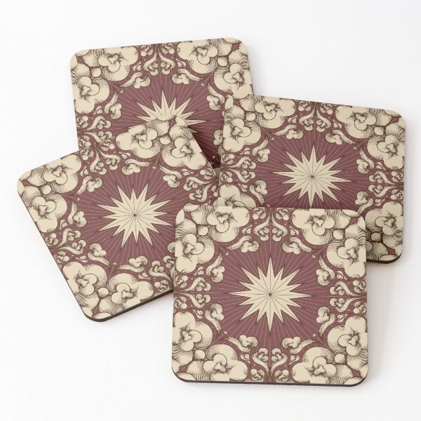 Item preview, Red from Blue Vintage Engraving Clouds and Compass Star designed and sold by Drop of Sea.