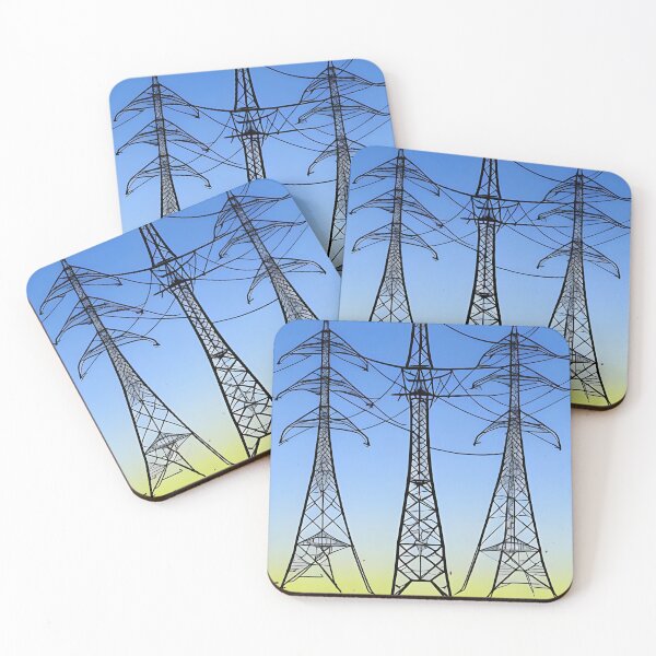 Item preview, High Voltage Electrical Transmission Towers Graphic AI Art designed and sold by Pylon-Bureau.