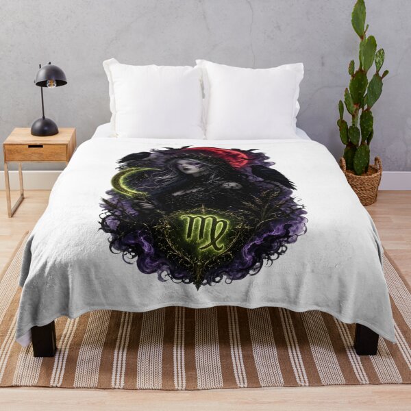 Item preview, Gothic Virgo Witch Blood Moon Zodiac Art designed and sold by Zodiac Celestial Art.