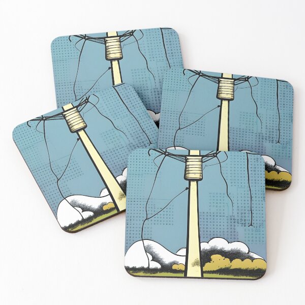 Item preview, Vintage Utility Pole & Technical Grid Pop Art designed and sold by Pylon-Bureau.