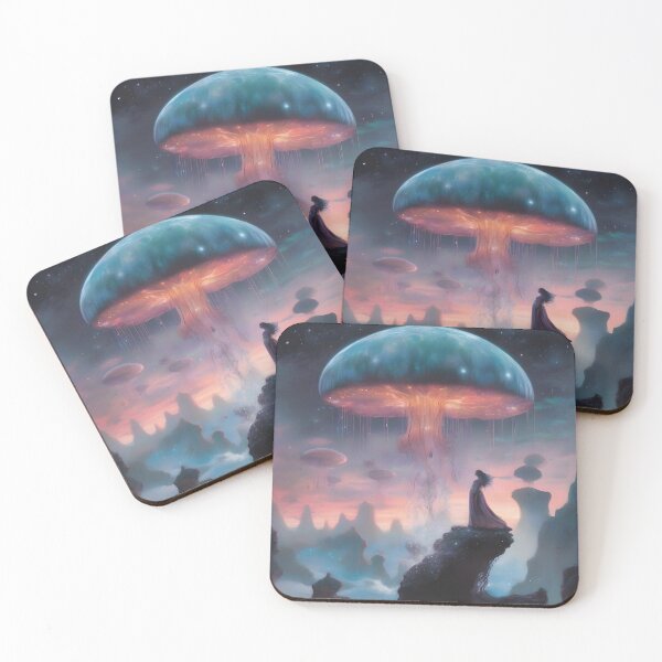 Item preview, Celestial Jellyfish - Surreal Watercolor designed and sold by Fanta-sticky.