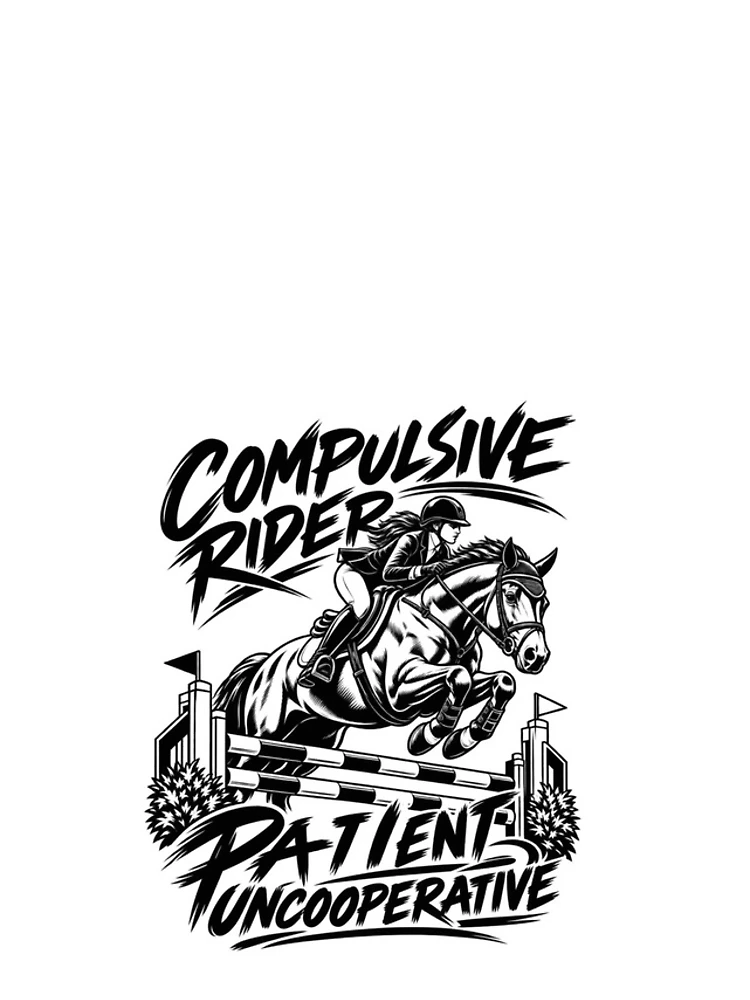 Thumbnail 4 of 4, iPhone Case, Compulsive Rider – Funny Horse Riding Humor – Equestrian Gift designed and sold by VisualWeight.