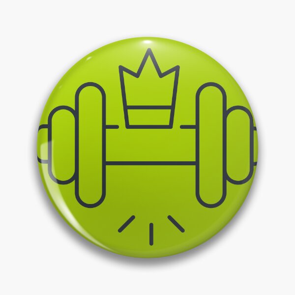 Item preview, Premium Protein Dumbbell Badge designed and sold by Lesart Studio.