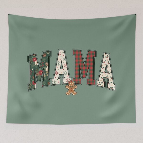 Item preview, Christmas Mama Faux Patchwork Pattern I designed and sold by Lemon Pepper.