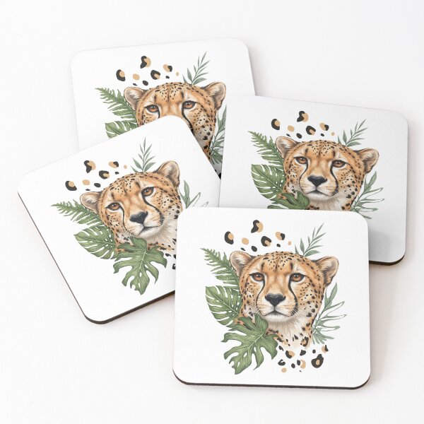 Item preview, Tropical Wild Cheetah – Botanical Jungle Wildlife Art designed and sold by Shopeon Designs.