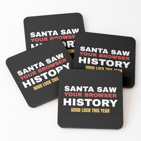 Item preview, Santa Saw Your Browser History Funny Christmas Shirt designed and sold by Hellahandmade.