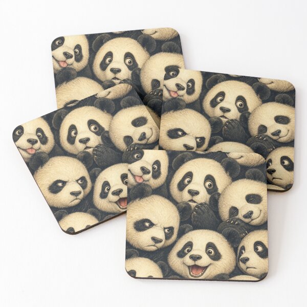 Item preview, Funny Panda Faces Expression Collage designed and sold by merchxwear.