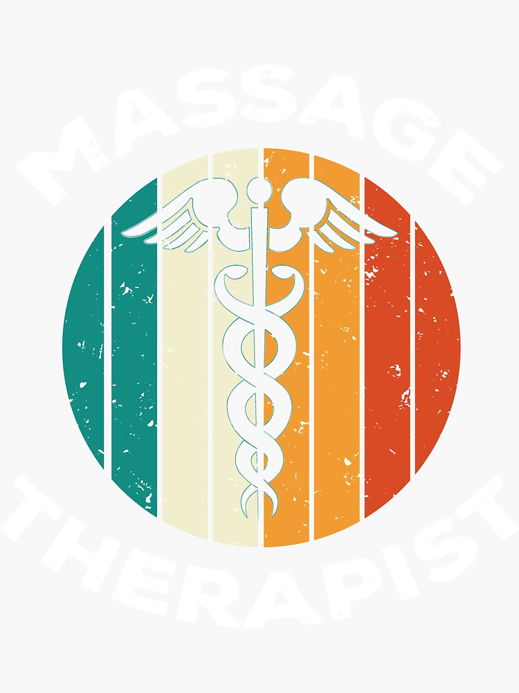 Retro Vintage Massage Therapist Caduceus T Shirt Sticker For Sale By Zcecmza Redbubble 9525