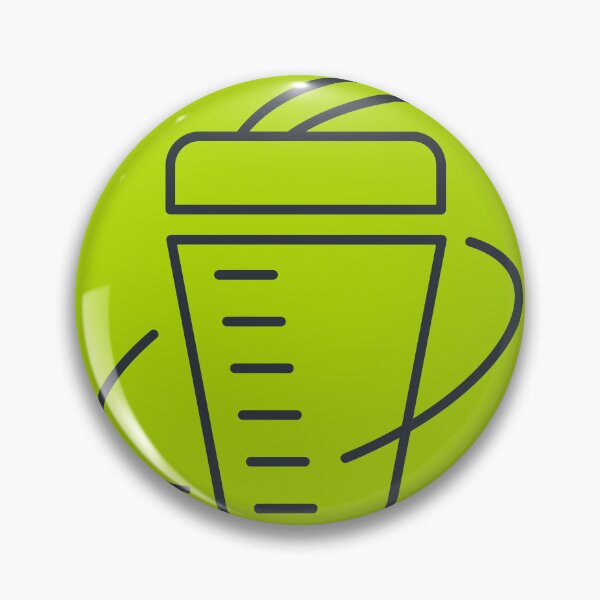 Item preview, Protein Shake Shaker Badge designed and sold by Lesart Studio.